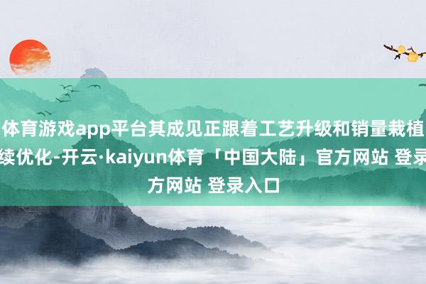 体育游戏app平台其成见正跟着工艺升级和销量栽植而络续优化-开云·kaiyun体育「中国大陆」官方网站 登录入口