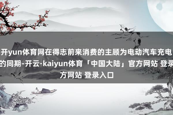 开yun体育网在得志前来消费的主顾为电动汽车充电需求的同期-开云·kaiyun体育「中国大陆」官方网站 登录入口